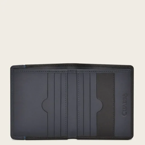 Men Cuadra Wallets-Black Bovine Leather Wallet