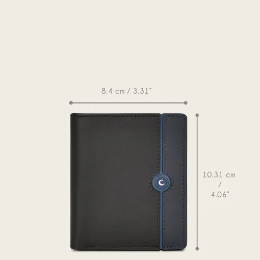 Men Cuadra Wallets-Black Bovine Leather Wallet