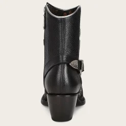 Women Cuadra Ankle Boots & Booties-Black Exotic Leather Booties For Women