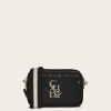 Women Cuadra Crossbody Bags-Black Exotic Leather Crossbody Bag