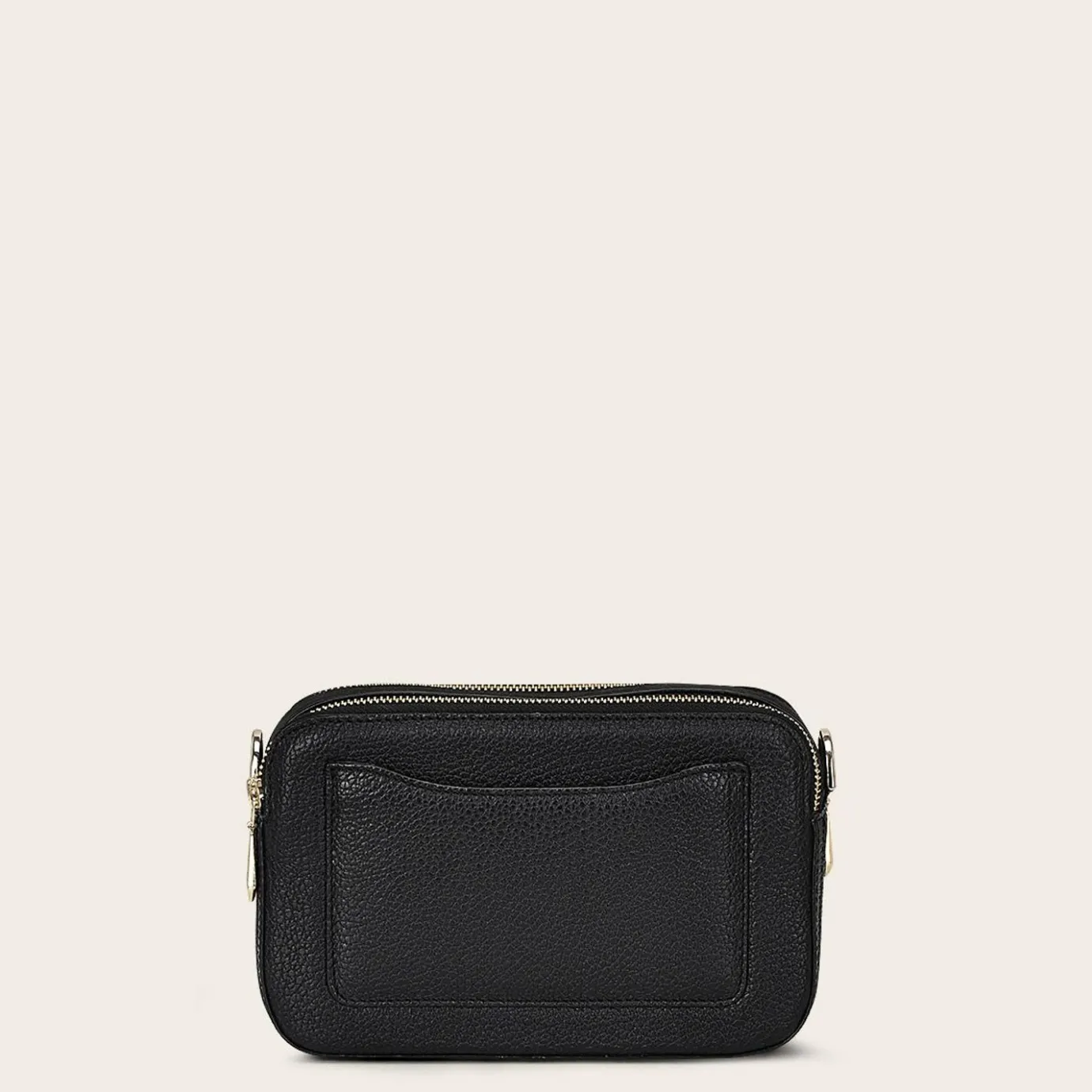 Women Cuadra Crossbody Bags-Black Exotic Leather Crossbody Bag