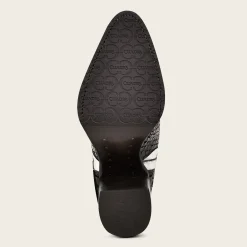 Women Cuadra Western Boots-Black Exotic Leather Western Style Boot