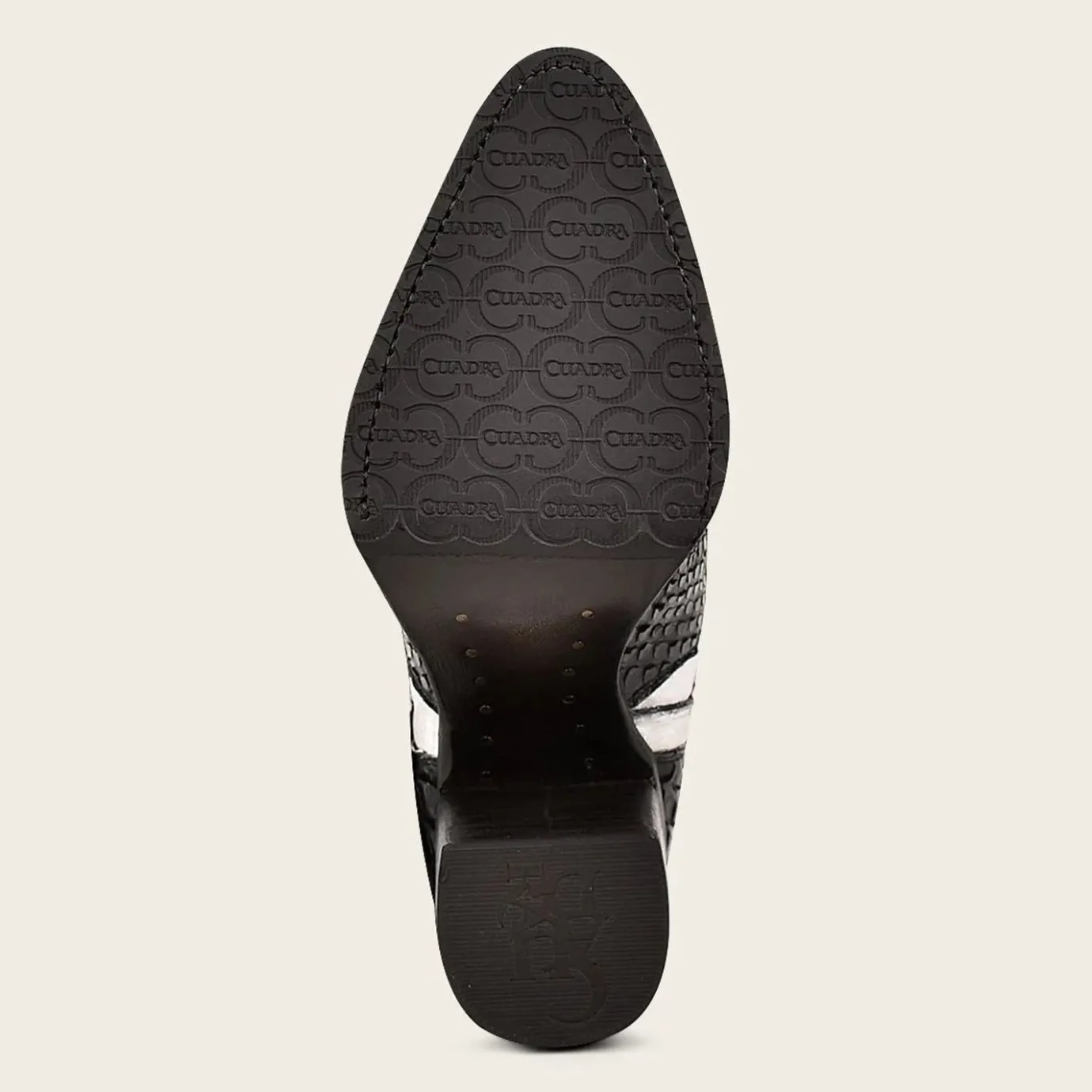 Women Cuadra Western Boots-Black Exotic Leather Western Style Boot