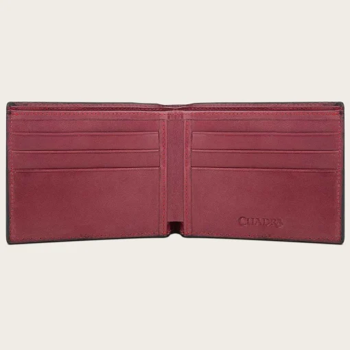 Men Cuadra Wallets-Black Handmade Bifold Deer Leather Wallet