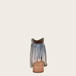 Women Cuadra Ankle Boots & Booties-Blue Exotic Leather Bootie