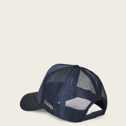 Women Cuadra Hats-Blue Snapback Cap With Lizzard Patch