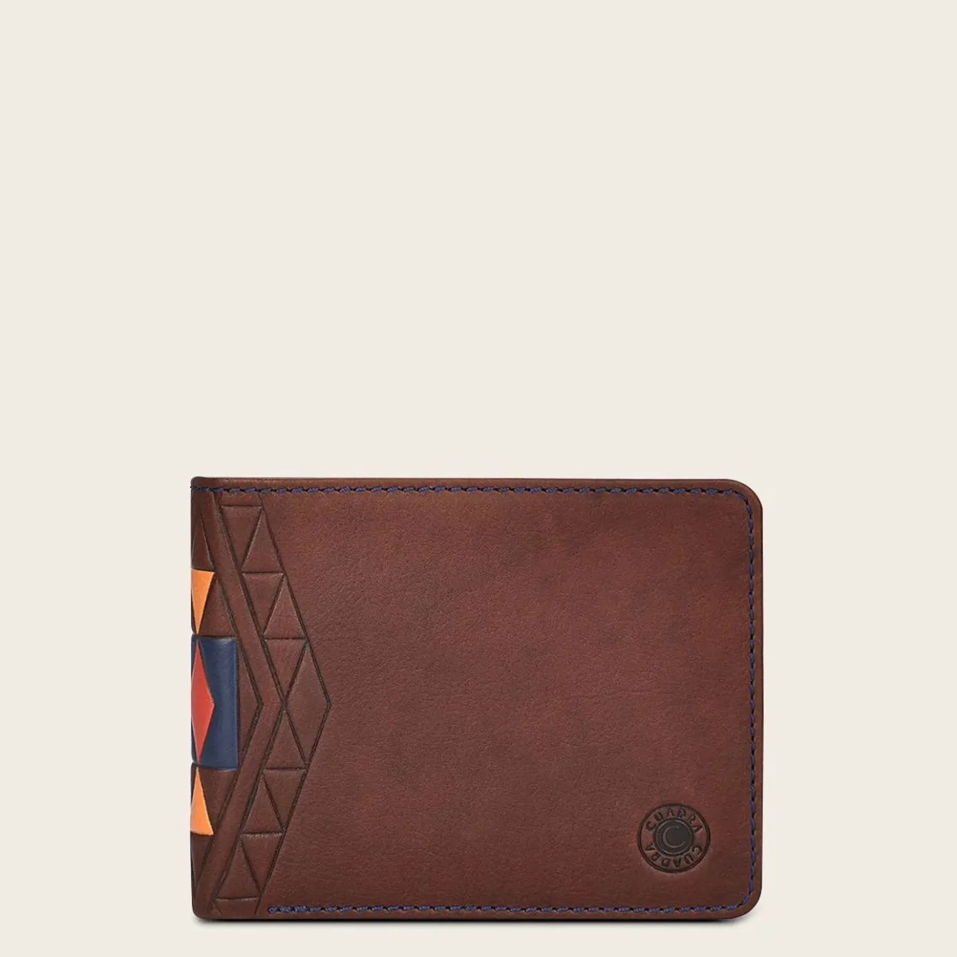 Men Cuadra Wallets-Brown And Colored Bovine Leather Wallet