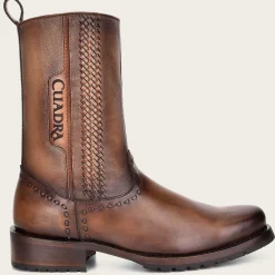 Men Cuadra Urban & Casual Boots-Brown Cowboy Boots Handwoven In Honey Leather