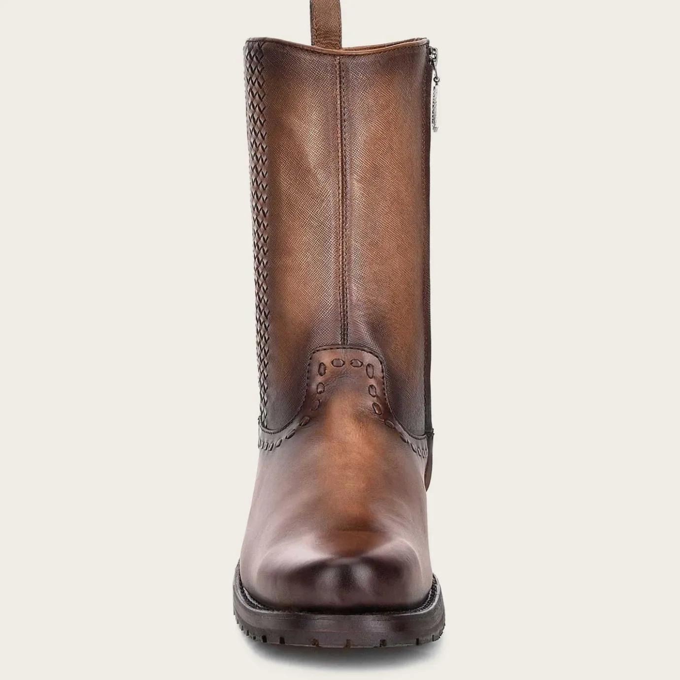 Men Cuadra Urban & Casual Boots-Brown Cowboy Boots Handwoven In Honey Leather