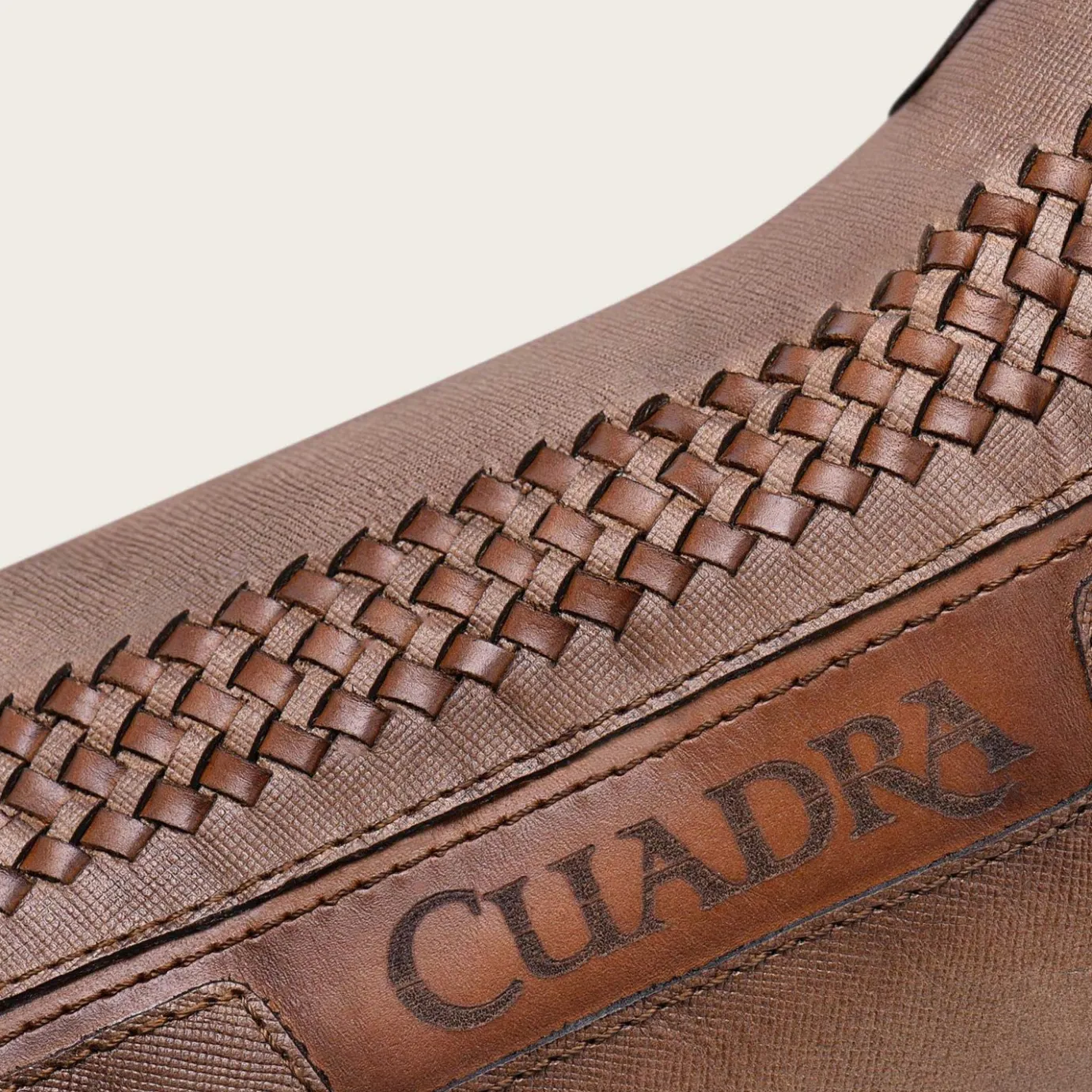 Men Cuadra Urban & Casual Boots-Brown Cowboy Boots Handwoven In Honey Leather