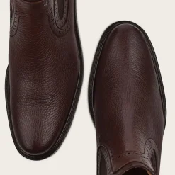 Men Cuadra Dress Boots-Brown Deer Leather Chelsea Boots By Franco