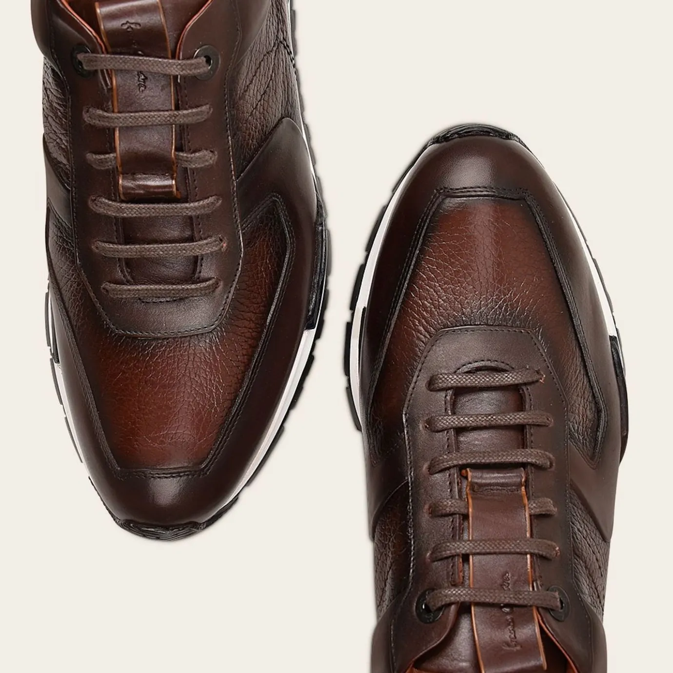 Men Cuadra Sneakers-Brown Deer Leather Sneaker