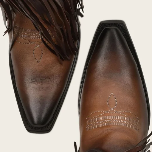 Women Cuadra Western Boots-Brown Fringed Cowboy Boot