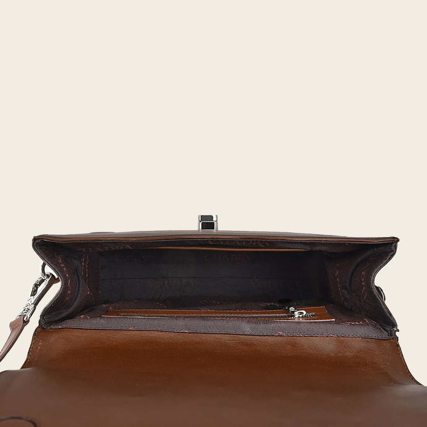 Women Cuadra Crossbody Bags-Brown Handcrafted Handbag With A High Detailed Stitching