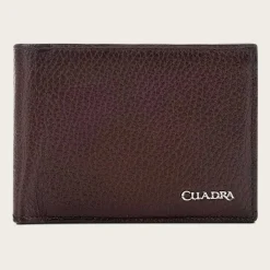 Men Cuadra Wallets-Brown Handmade Bifold Deer Leather Wallet