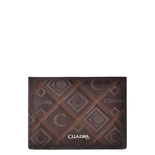 Men Cuadra Wallets-Brown Handmade Engraved Leather Wallet