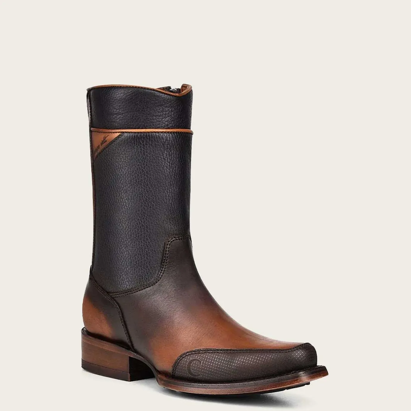 Men Cuadra Urban & Casual Boots-Brown Hand-Painted Engraved Dress Boots