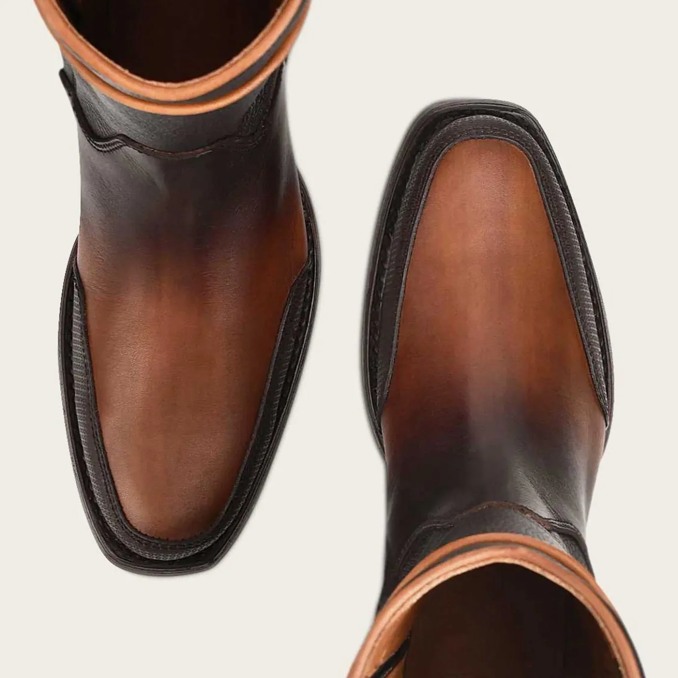 Men Cuadra Urban & Casual Boots-Brown Hand-Painted Engraved Dress Boots