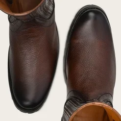 Men Cuadra Dress Boots-Brown Mens Boots Hand-Painted Leather