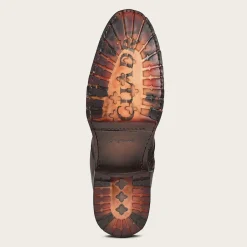 Men Cuadra Dress Boots-Brown Mens Boots Hand-Painted Leather