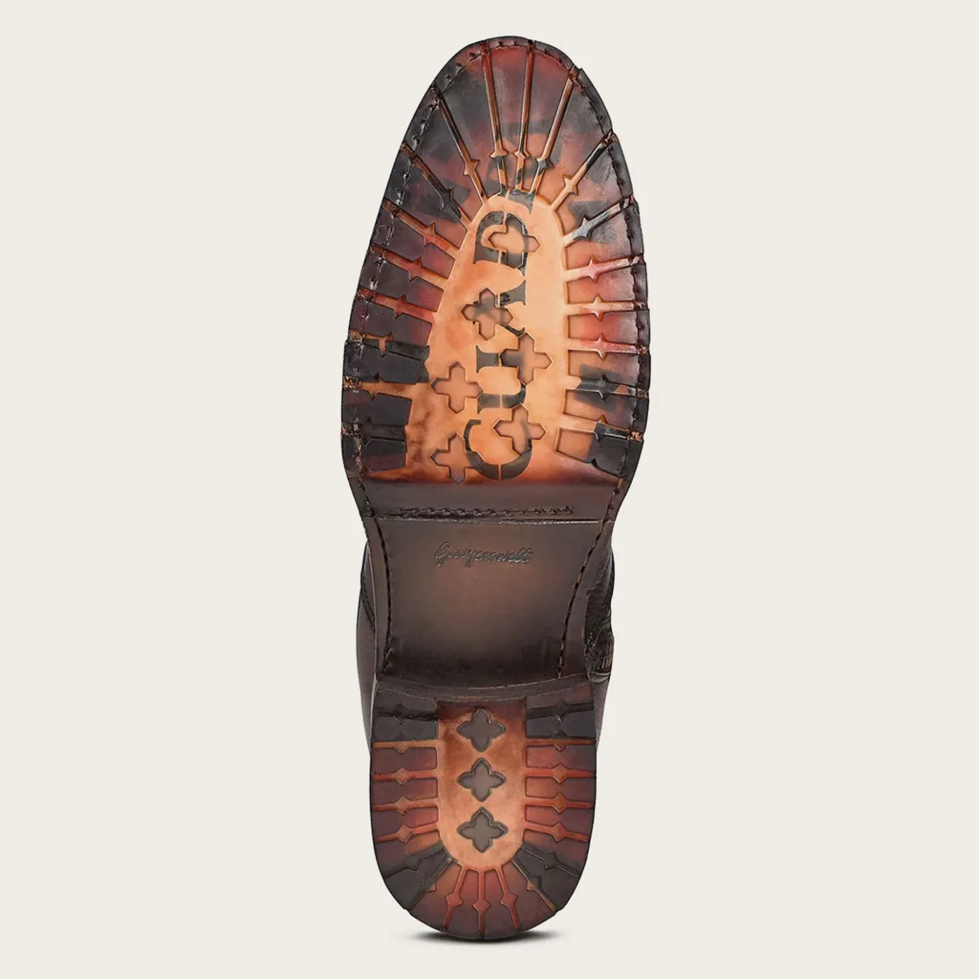 Men Cuadra Dress Boots-Brown Mens Boots Hand-Painted Leather