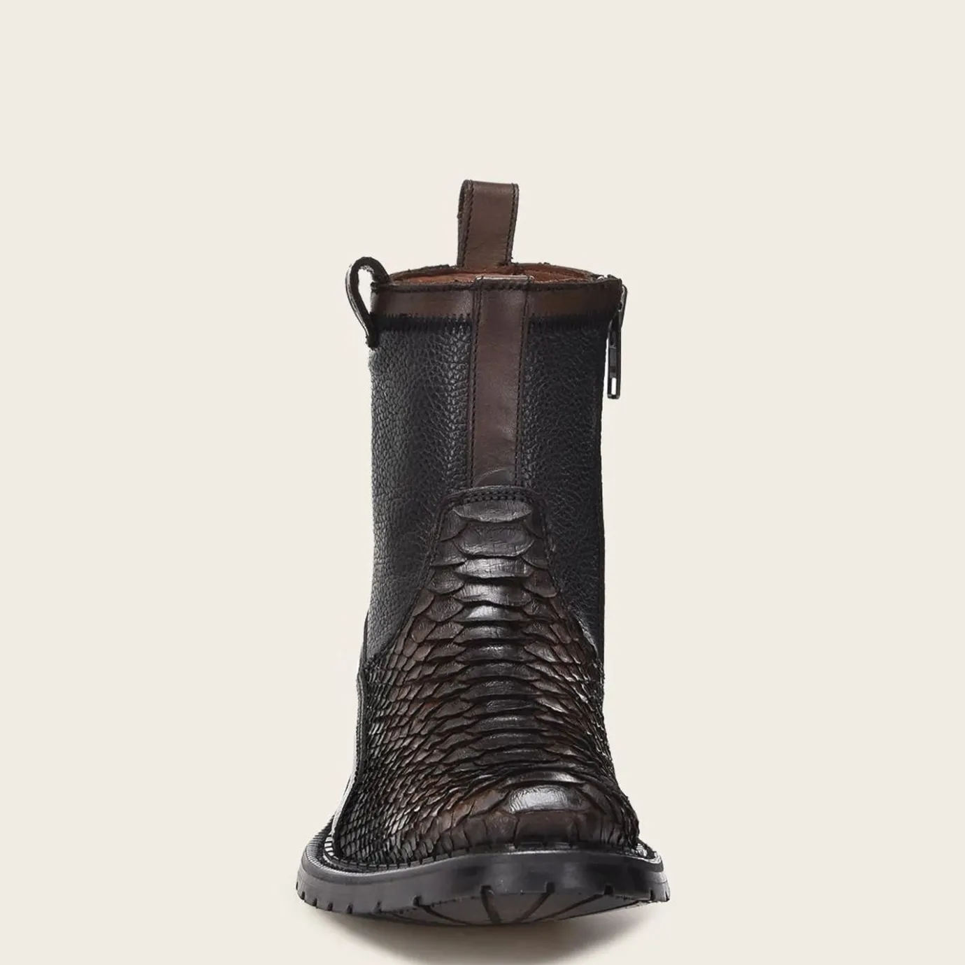 Men Cuadra Urban & Casual Boots-Casual Urban Brown Bootie In Genuine Python Leather