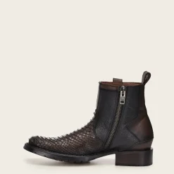 Men Cuadra Urban & Casual Boots-Casual Urban Brown Bootie In Genuine Python Leather