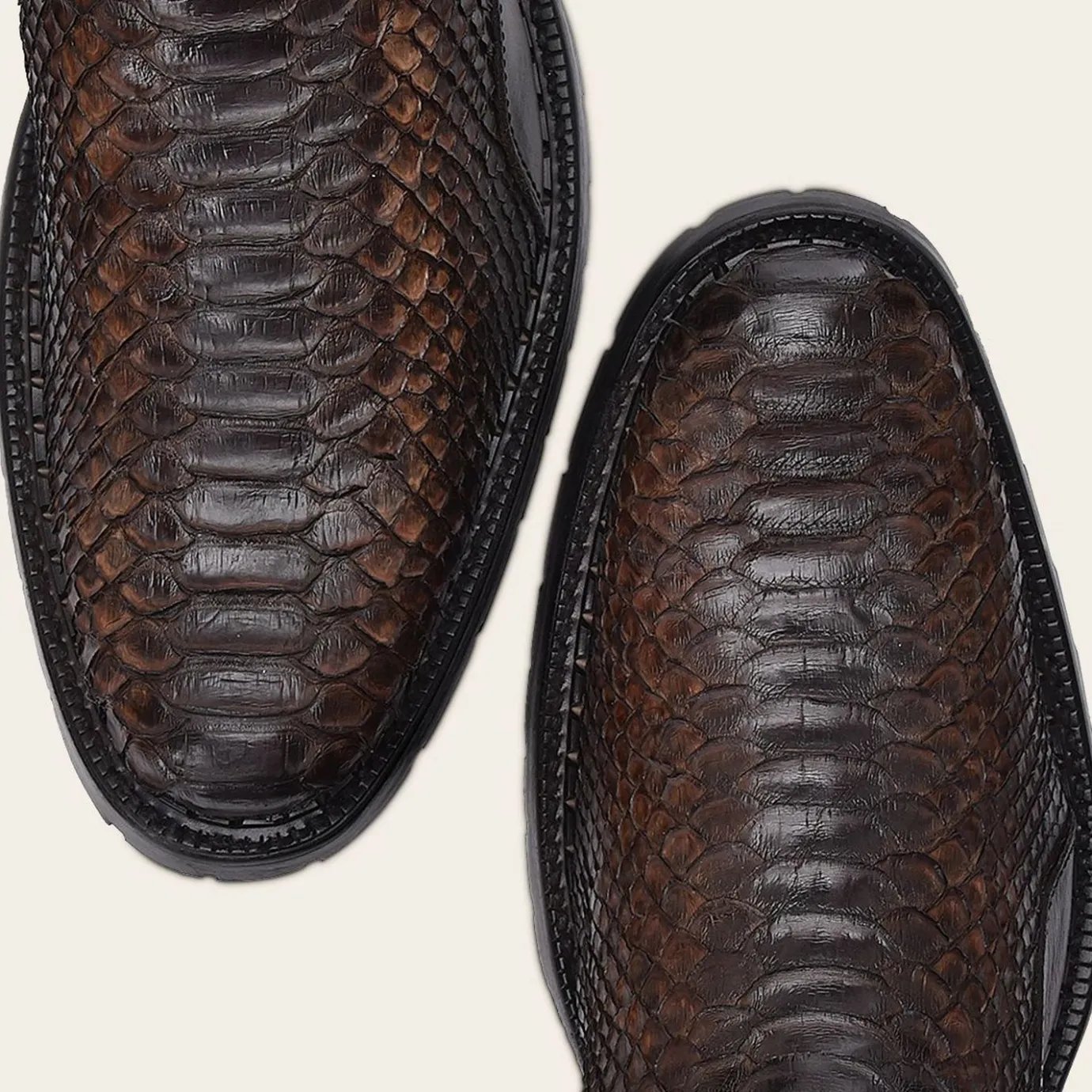 Men Cuadra Urban & Casual Boots-Casual Urban Brown Bootie In Genuine Python Leather