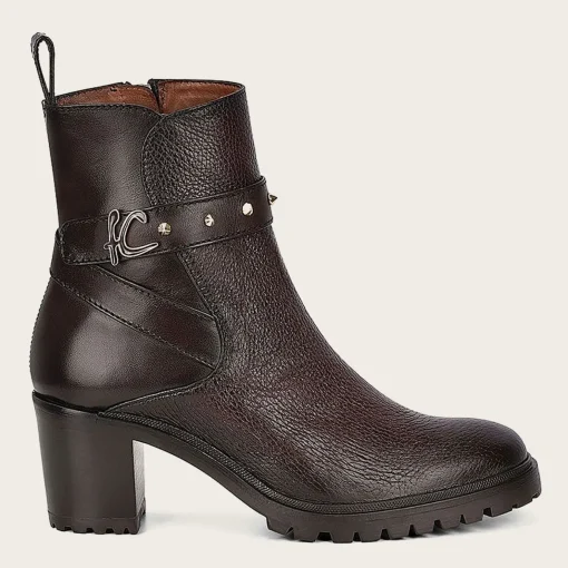 Women Cuadra Ankle Boots & Booties-Dark Brown Deer Leather Urban Bootie
