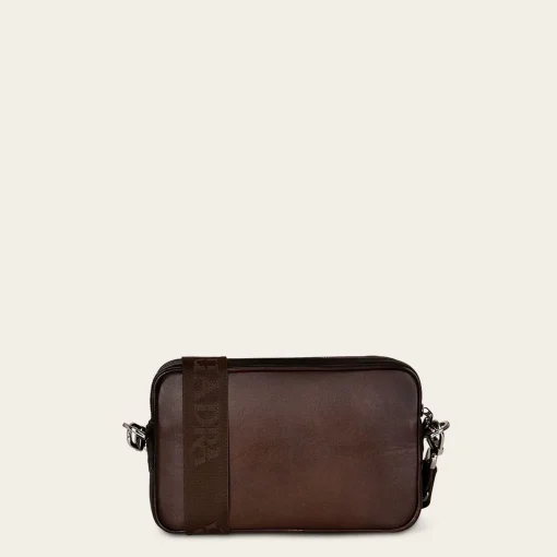 Men Cuadra Handbags-Dark Brown Exotic Leather Shoulder Bag