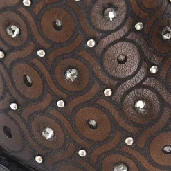 Women Cuadra Tall & Knee-High Boots-Dark Brown Tall Boot With Austrian Crystals Detail