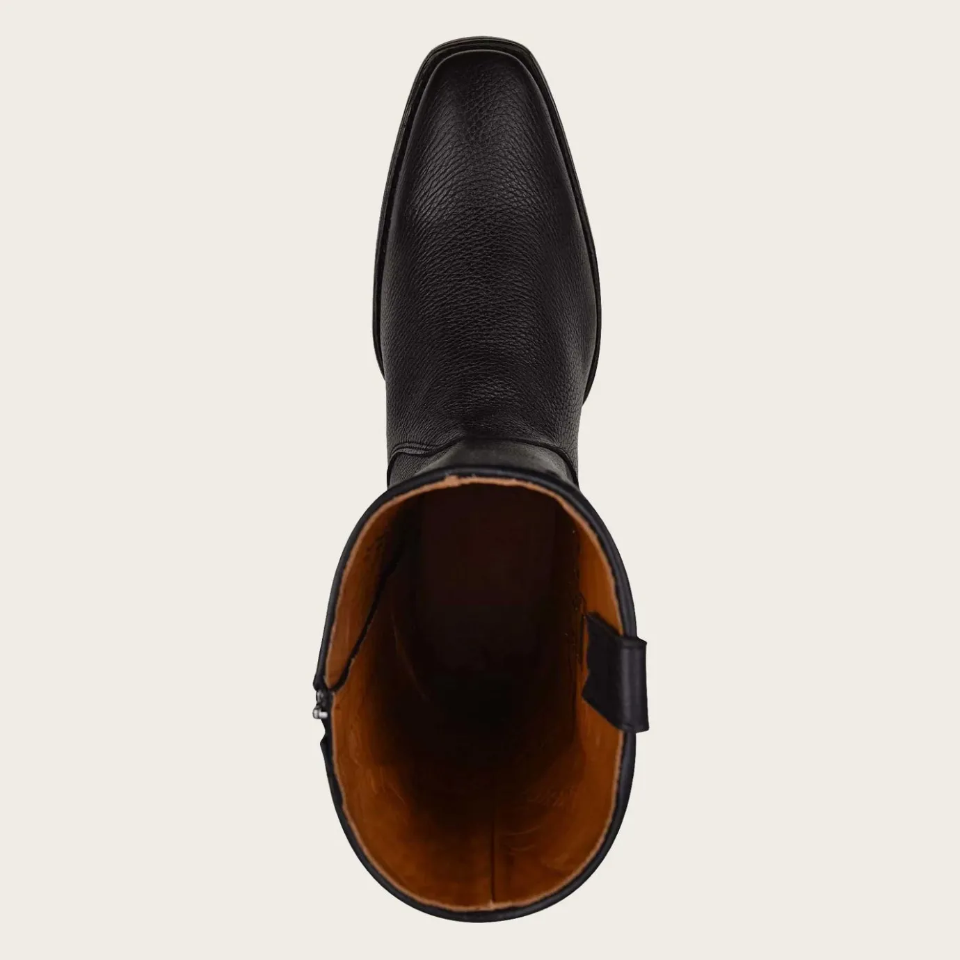 Men Cuadra Dress Boots-Dress Cowboy Boots, Engraved Black Deer Leather