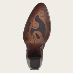 Women Cuadra Tall & Knee-High Boots-Embroidered Brown Leather Boot