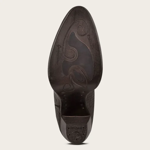 Women Cuadra Tall & Knee-High Boots-Embroidered Dark Brown Leather Boot With Austrian Crystals