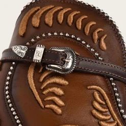 Women Cuadra Ankle Boots & Booties-Embroidered Honey Leather Western Bootie