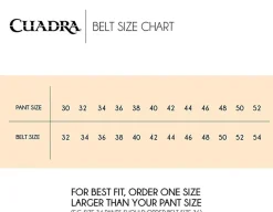 Men Cuadra Belts-Engraved Honey Brown Leather Western Belt With Black And Silver Monogram