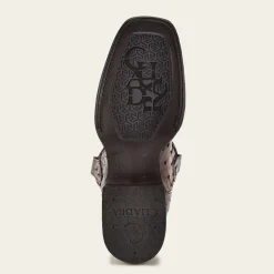 Men Cuadra Western Boots-Engraved Honey Exotic Leather Boot