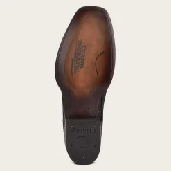 Men Cuadra Western Boots-Engraved Honey Python Leather Western Boot