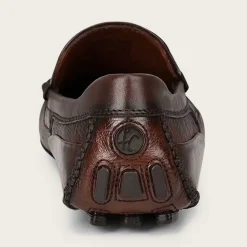 Men Cuadra Loafers & Driving Shoes-Exotic Brown Leather Driver