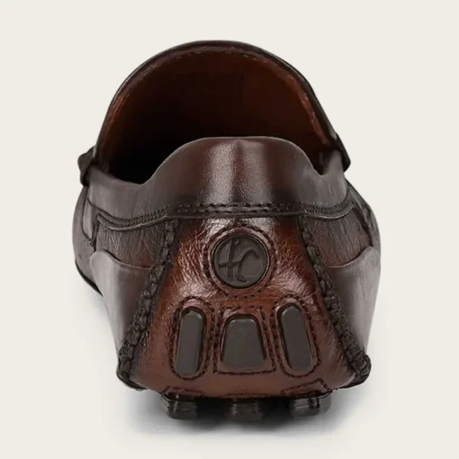 Men Cuadra Loafers & Driving Shoes-Exotic Brown Leather Driver