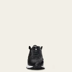 Men Cuadra Sneakers-Genuine Black Leather Sneakers With Eva Sole