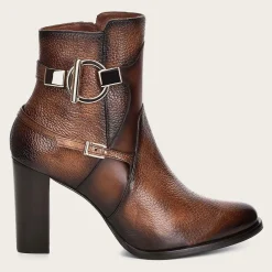 Women Cuadra Ankle Boots & Booties-Genuine Deer Honey Leather Bootie
