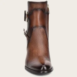 Women Cuadra Ankle Boots & Booties-Genuine Deer Honey Leather Bootie