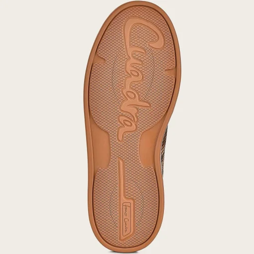 Women Cuadra Sneakers-Genuine Python Brown Leather Sneakers