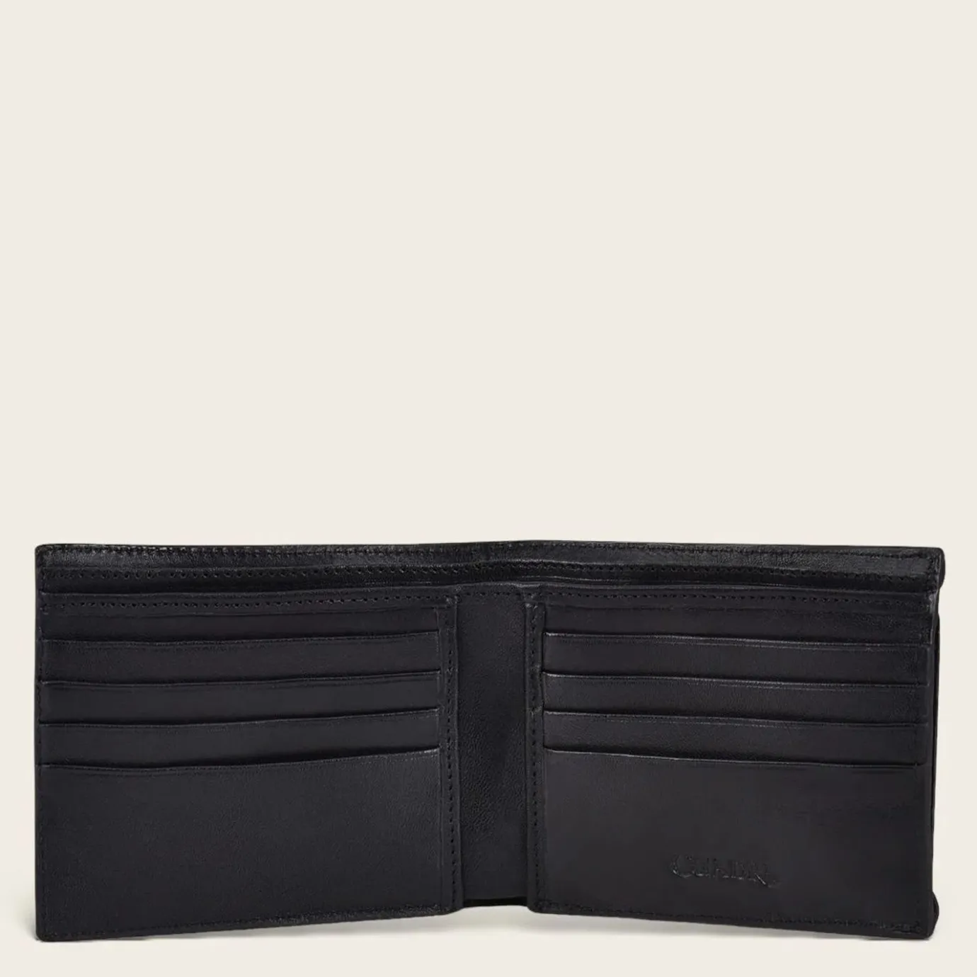 Men Cuadra Wallets-Handmade Bifold Black Leather Wallet