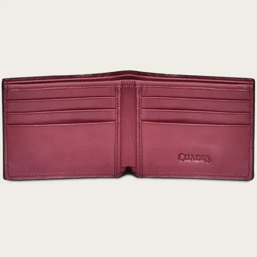 Men Cuadra Wallets-Handmade Black Bifold Exotic Leather Wallet