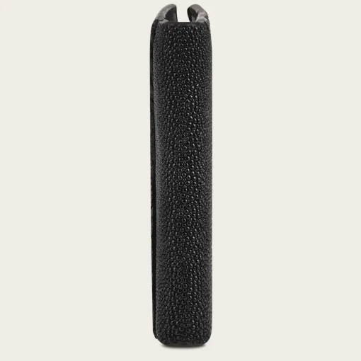 Men Cuadra Wallets-Handmade Black Bifold Leather Cardholder