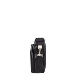Men Cuadra Handbags-Handmade Black Exotic Leather Shoulder Bag