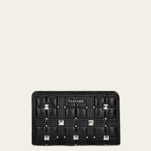 Women Cuadra Wallets-Handmade Black Sheep Leather Wallet