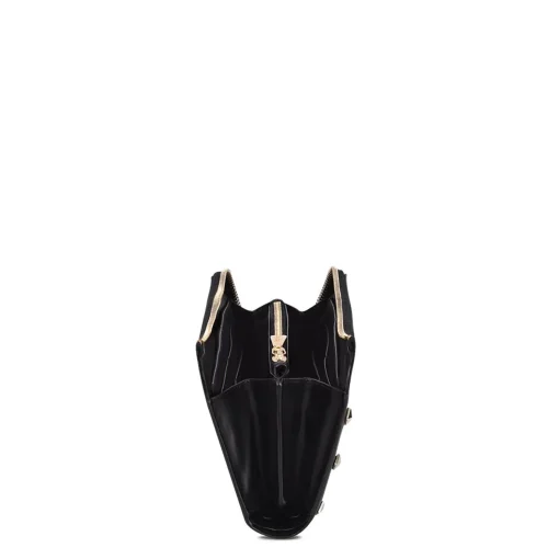 Women Cuadra Wallets-Handmade Black Stingray Leather Bifold Wallet